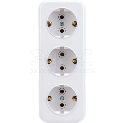 Розетка тройная наружная 3/К 16А 220В IP20 Беларусь